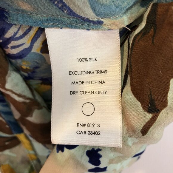 Tracy Reese Resort Silk Size S Floral Cap Sleeve Mini Dress Draped Front Sheath - Picture 6 of 11